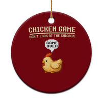 Funny Chicken Ceramic Ornament Game Dont Look At The Chicken