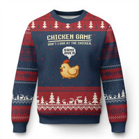 Funny Chicken Ugly Christmas Sweater Game Dont Look At The Chicken