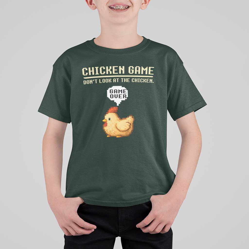 Funny Chicken T Shirt For Kid Game Dont Look At The Chicken