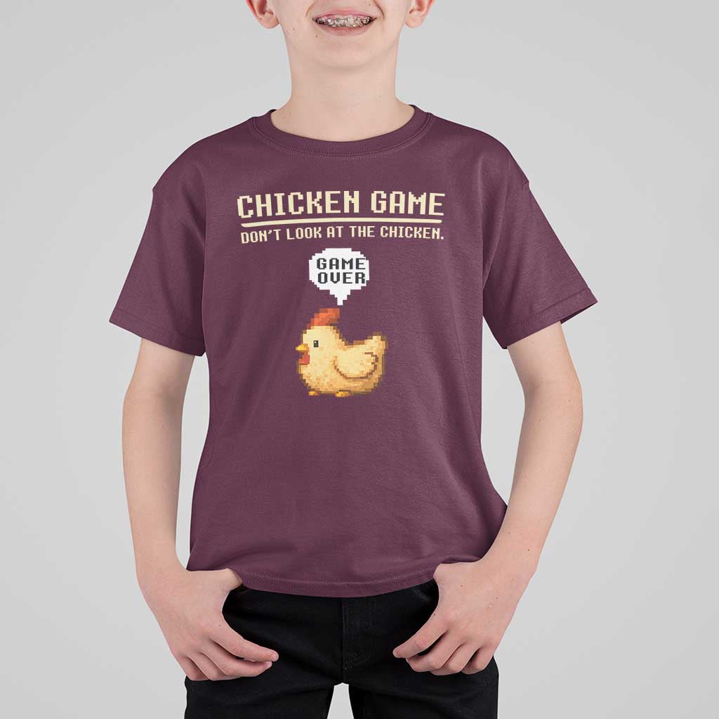 Funny Chicken T Shirt For Kid Game Dont Look At The Chicken