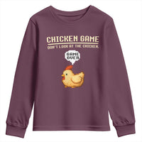 Funny Chicken Youth Sweatshirt Game Dont Look At The Chicken