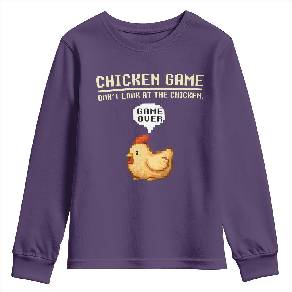 Funny Chicken Youth Sweatshirt Game Dont Look At The Chicken
