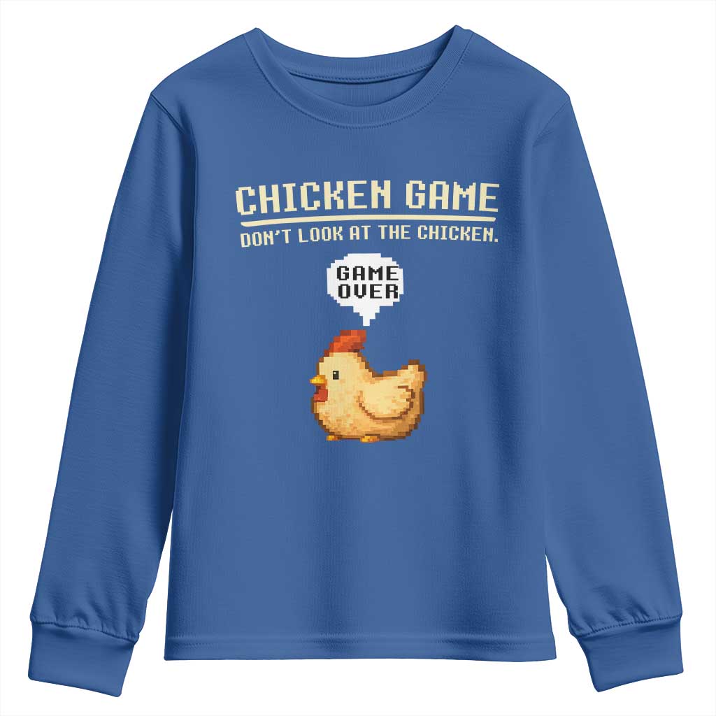 Funny Chicken Youth Sweatshirt Game Dont Look At The Chicken
