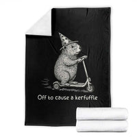 Funny Groundhog Off To Cause A Kerfuffle Throw Blanket - Wonder Print Shop