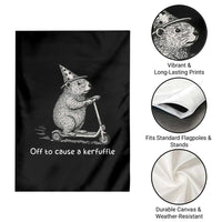 Funny Groundhog Off To Cause A Kerfuffle Garden Flag - Wonder Print Shop
