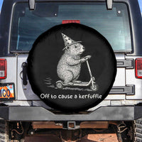Funny Groundhog Off To Cause A Kerfuffle Spare Tire Cover - Wonder Print Shop