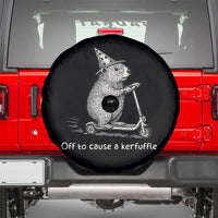 Funny Groundhog Off To Cause A Kerfuffle Spare Tire Cover - Wonder Print Shop