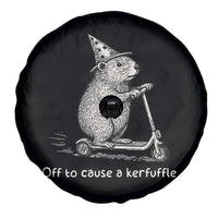 Funny Groundhog Off To Cause A Kerfuffle Spare Tire Cover - Wonder Print Shop