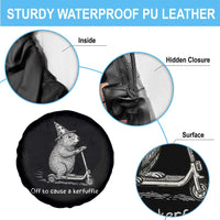 Funny Groundhog Off To Cause A Kerfuffle Spare Tire Cover - Wonder Print Shop