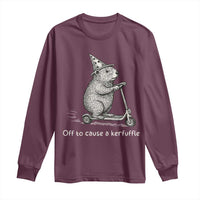 Funny Groundhog Off To Cause A Kerfuffle Long Sleeve Shirt - Wonder Print Shop