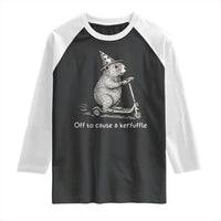 Funny Groundhog Off To Cause A Kerfuffle Raglan Shirt - Wonder Print Shop