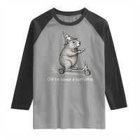 Funny Groundhog Off To Cause A Kerfuffle Raglan Shirt - Wonder Print Shop