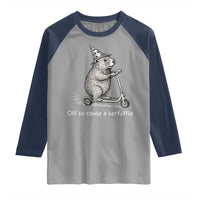 Funny Groundhog Off To Cause A Kerfuffle Raglan Shirt - Wonder Print Shop