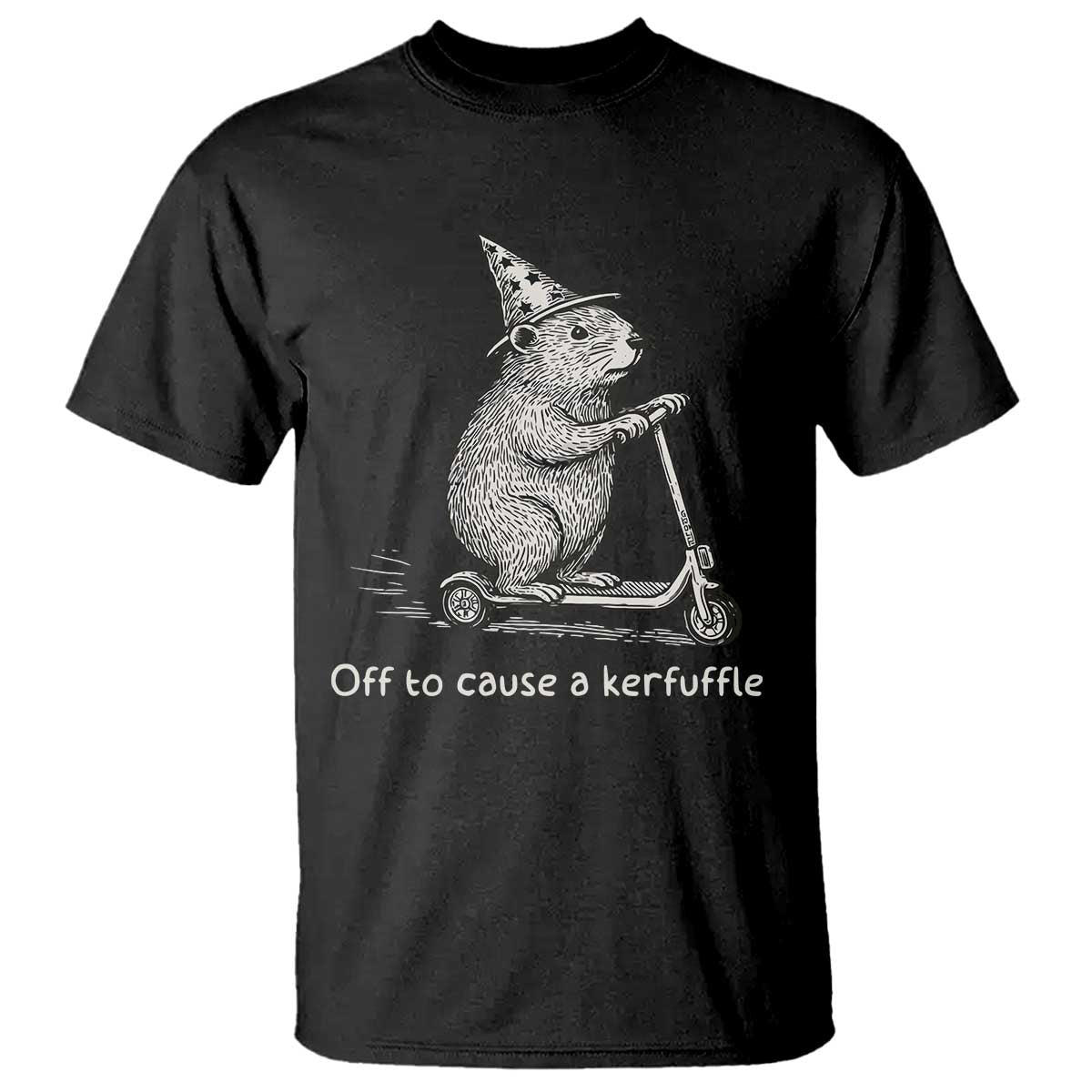 Funny Groundhog Off To Cause A Kerfuffle T Shirt - Wonder Print Shop