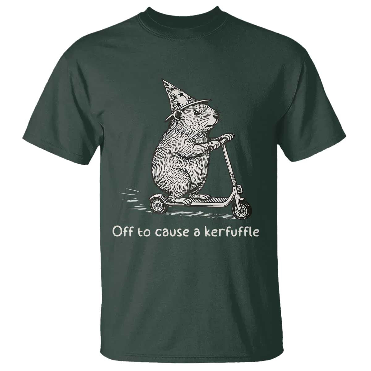 Funny Groundhog Off To Cause A Kerfuffle T Shirt - Wonder Print Shop