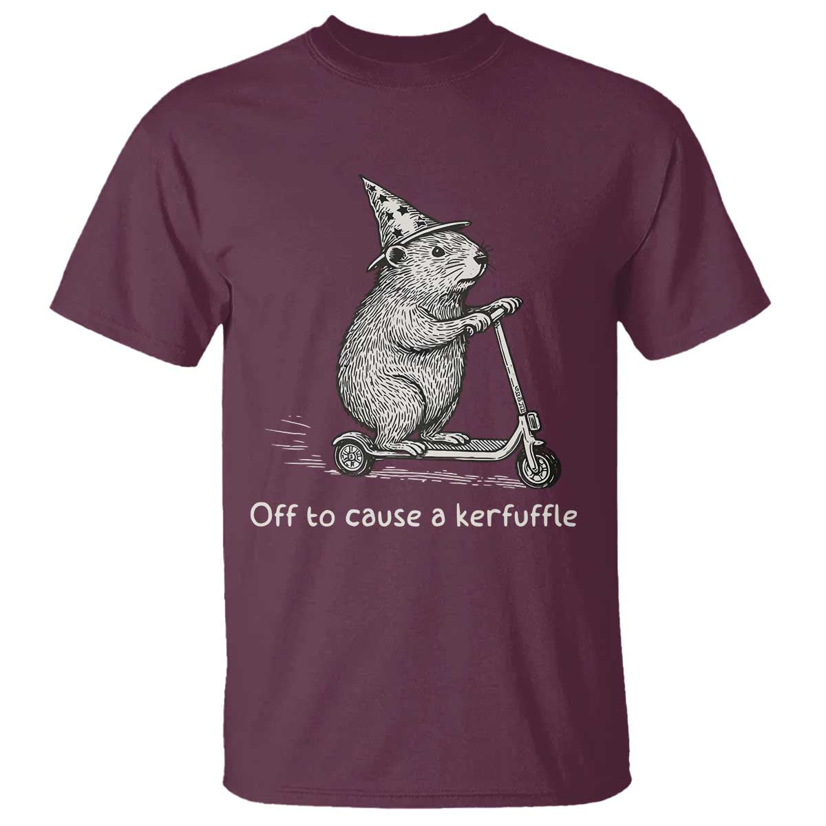 Funny Groundhog Off To Cause A Kerfuffle T Shirt - Wonder Print Shop