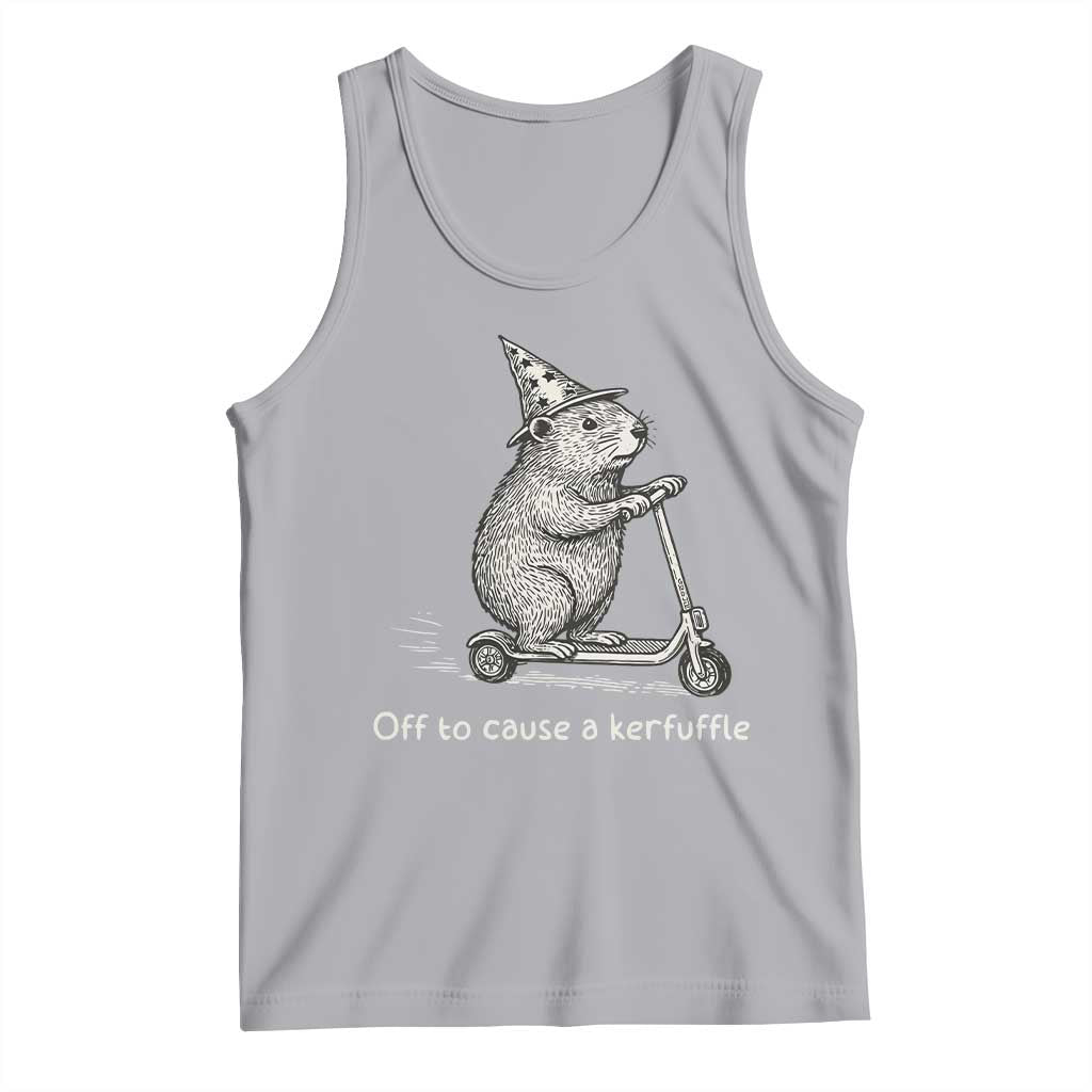 Funny Groundhog Off To Cause A Kerfuffle Tank Top - Wonder Print Shop
