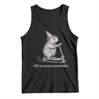 Funny Groundhog Off To Cause A Kerfuffle Tank Top - Wonder Print Shop