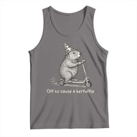 Funny Groundhog Off To Cause A Kerfuffle Tank Top - Wonder Print Shop