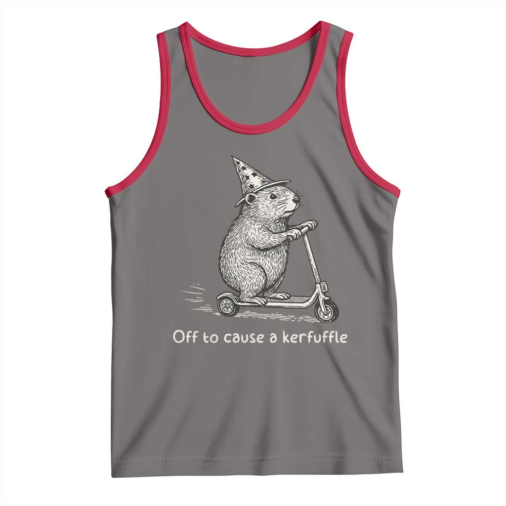Funny Groundhog Off To Cause A Kerfuffle Tank Top - Wonder Print Shop