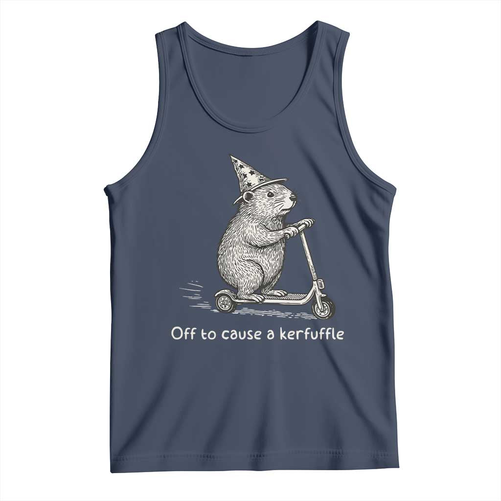 Funny Groundhog Off To Cause A Kerfuffle Tank Top - Wonder Print Shop