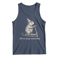 Funny Groundhog Off To Cause A Kerfuffle Tank Top - Wonder Print Shop