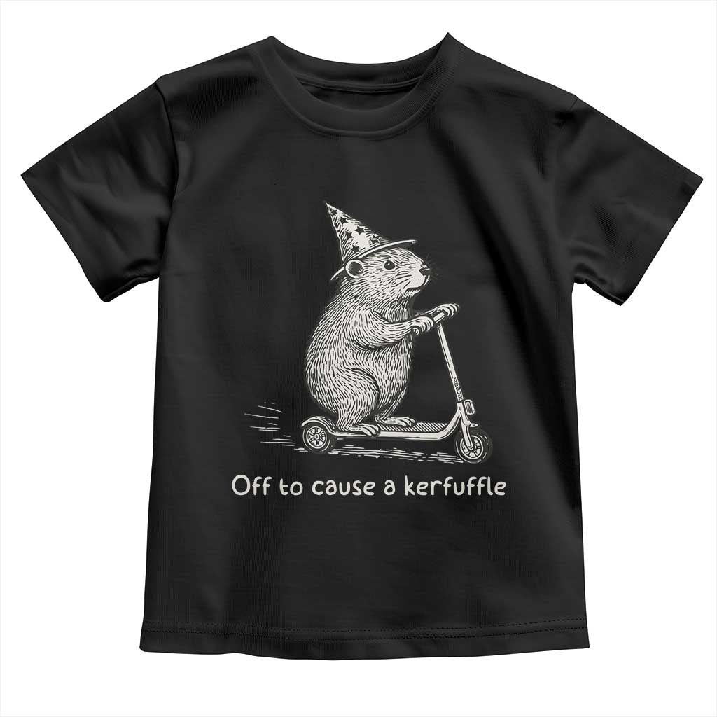 Funny Groundhog Off To Cause A Kerfuffle Toddler T Shirt - Wonder Print Shop