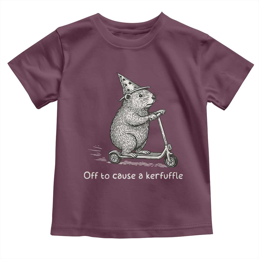 Funny Groundhog Off To Cause A Kerfuffle Toddler T Shirt - Wonder Print Shop