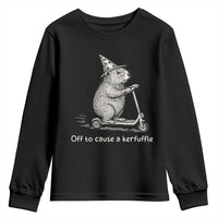 Funny Groundhog Off To Cause A Kerfuffle Youth Sweatshirt - Wonder Print Shop