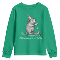Funny Groundhog Off To Cause A Kerfuffle Youth Sweatshirt - Wonder Print Shop