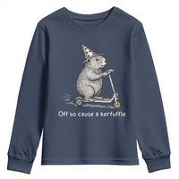 Funny Groundhog Off To Cause A Kerfuffle Youth Sweatshirt - Wonder Print Shop