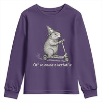 Funny Groundhog Off To Cause A Kerfuffle Youth Sweatshirt - Wonder Print Shop