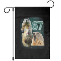 67 Meme Groundhog Garden Flag Howling At The Moon Funny Six Seven Meme Ground Hog Day - Wonder Print Shop