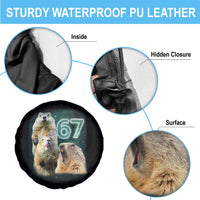67 Meme Groundhog Spare Tire Cover Howling At The Moon Funny Six Seven Meme Ground Hog Day - Wonder Print Shop