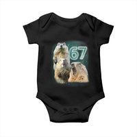 67 Meme Groundhog Baby Onesie Howling At The Moon Funny Six Seven Meme Ground Hog Day - Wonder Print Shop