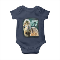 67 Meme Groundhog Baby Onesie Howling At The Moon Funny Six Seven Meme Ground Hog Day - Wonder Print Shop