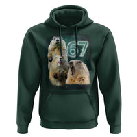 67 Meme Groundhog Hoodie Howling At The Moon Funny Six Seven Meme Ground Hog Day - Wonder Print Shop