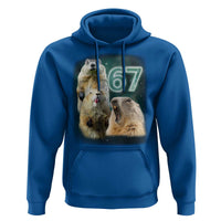 67 Meme Groundhog Hoodie Howling At The Moon Funny Six Seven Meme Ground Hog Day - Wonder Print Shop