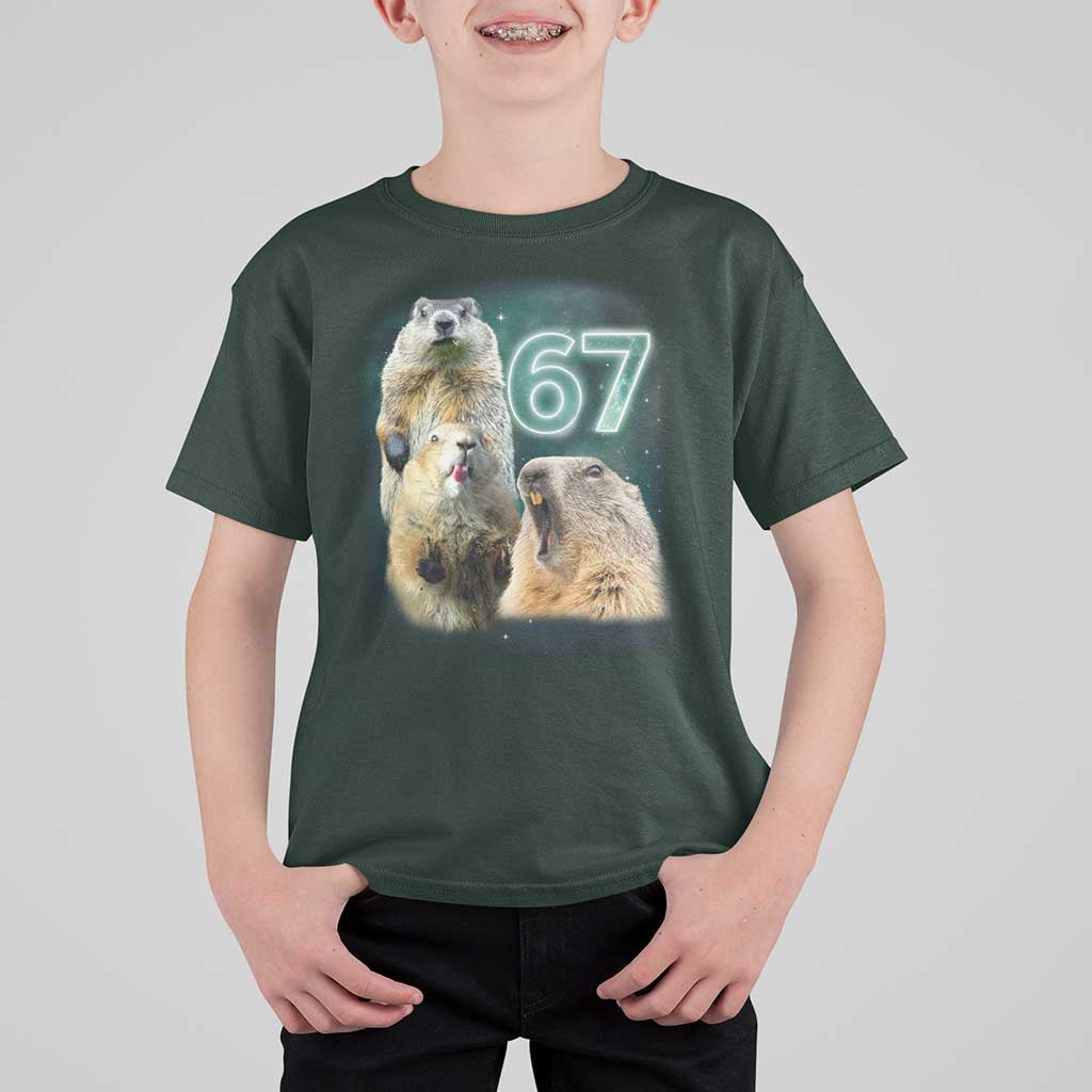 67 Meme Groundhog T Shirt For Kid Howling At The Moon Funny Six Seven Meme Ground Hog Day - Wonder Print Shop