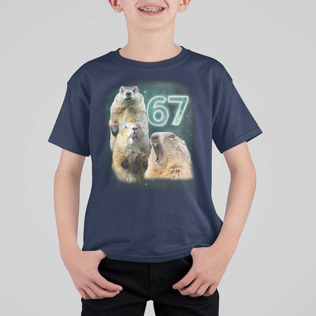 67 Meme Groundhog T Shirt For Kid Howling At The Moon Funny Six Seven Meme Ground Hog Day - Wonder Print Shop