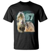 67 Meme Groundhog T Shirt Howling At The Moon Funny Six Seven Meme Ground Hog Day - Wonder Print Shop