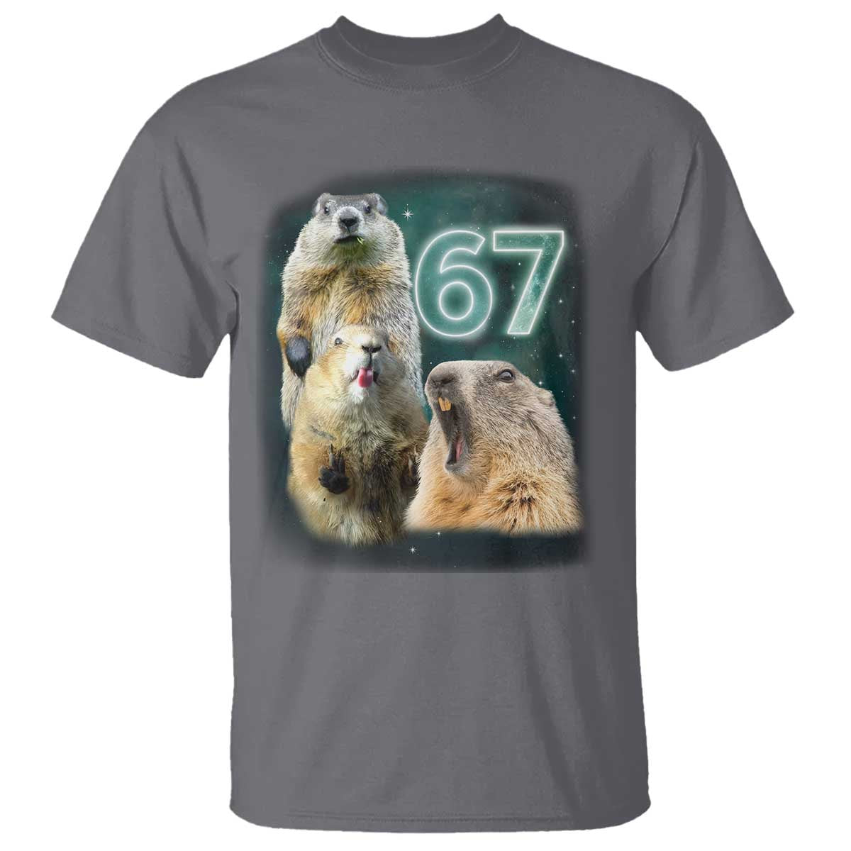 67 Meme Groundhog T Shirt Howling At The Moon Funny Six Seven Meme Ground Hog Day - Wonder Print Shop