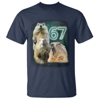 67 Meme Groundhog T Shirt Howling At The Moon Funny Six Seven Meme Ground Hog Day - Wonder Print Shop