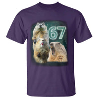 67 Meme Groundhog T Shirt Howling At The Moon Funny Six Seven Meme Ground Hog Day - Wonder Print Shop