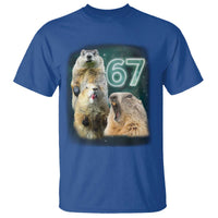 67 Meme Groundhog T Shirt Howling At The Moon Funny Six Seven Meme Ground Hog Day - Wonder Print Shop