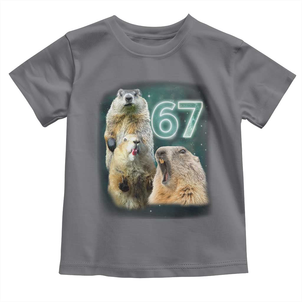 67 Meme Groundhog Toddler T Shirt Howling At The Moon Funny Six Seven Meme Ground Hog Day - Wonder Print Shop