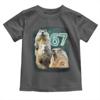67 Meme Groundhog Toddler T Shirt Howling At The Moon Funny Six Seven Meme Ground Hog Day - Wonder Print Shop
