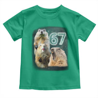 67 Meme Groundhog Toddler T Shirt Howling At The Moon Funny Six Seven Meme Ground Hog Day - Wonder Print Shop