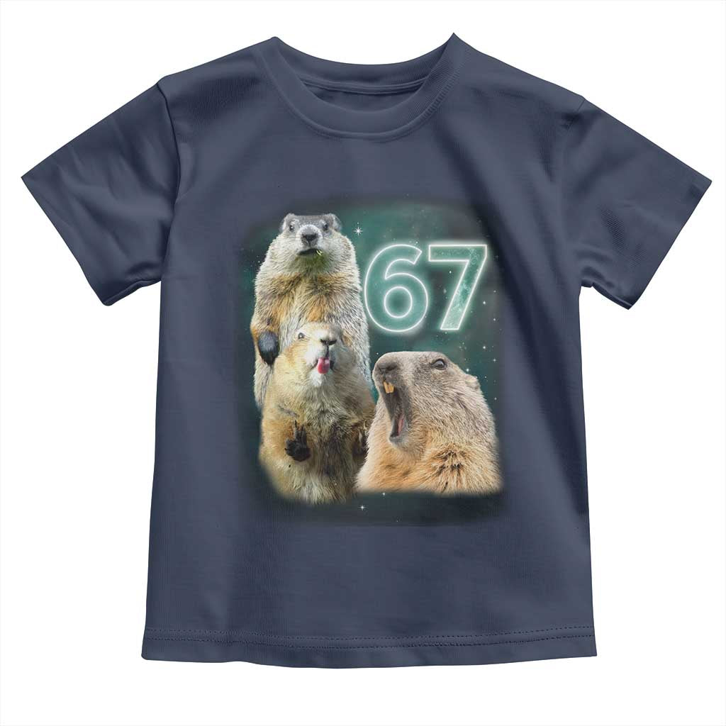 67 Meme Groundhog Toddler T Shirt Howling At The Moon Funny Six Seven Meme Ground Hog Day - Wonder Print Shop