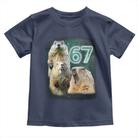 67 Meme Groundhog Toddler T Shirt Howling At The Moon Funny Six Seven Meme Ground Hog Day - Wonder Print Shop